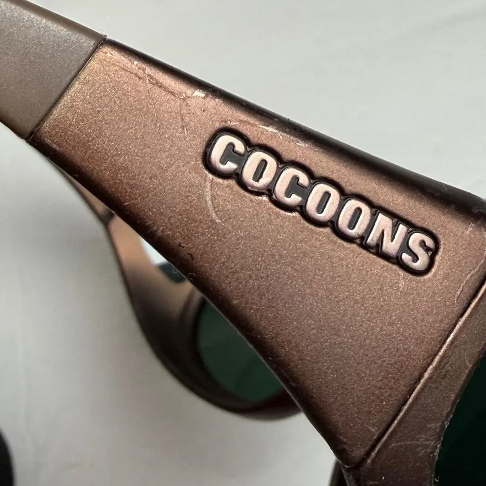 Cocoon C305G Pilot OverX Fit Over Sunglasses Green Lens Copper Frame w Case